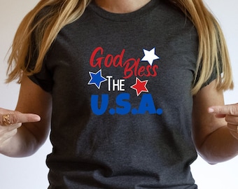 God Bless the USA Unisex Jersey Short Sleeve Tee
