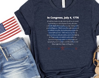 In Congress, Declaration of Independence Shirt