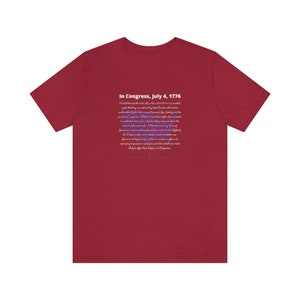 In Congress, Declaration of Independence Shirt image 2