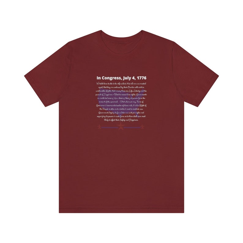 In Congress, Declaration of Independence Shirt image 4