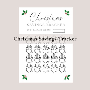 Christmas Food Shop Savings Tracker, Christmas Savings Challenge Printable, Christmas Savings Tracker, Christmas Savings Challenge Printable