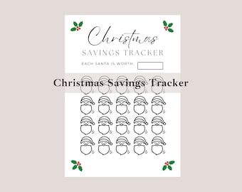 Christmas Food Shop Savings Tracker, Christmas Savings Challenge Printable, Christmas Savings Tracker, Christmas Savings Challenge Printable
