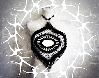 Top ajustable de forma libre RITUAL EYE de crochet
