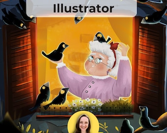 Childrens Book Illustrator, Illustrator for Hire, Picture Books Artist, Custom Kids Book, Cover Illustrator, Digital Artist Book Illustrator