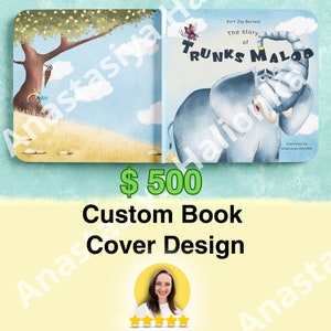 Personalized Cartoon Custom Book Cover Design, Cover Illustrator, Childrens Book Illustrator, Digital Artist, Not AI, Custom Kids Book Art