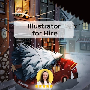 Illustrator for Hire, Personalized Children's Book Illustration, Custom Cover, Kids Story, Drawing Picture Book, Illustrated Text