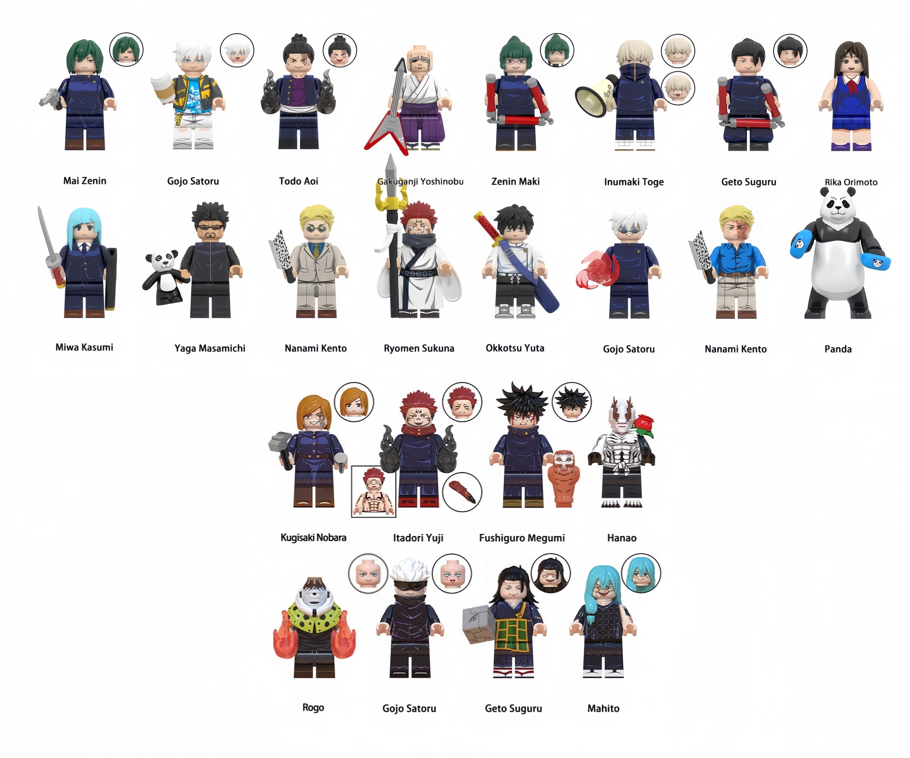Jujutsu Kaisen Minifigures Collection Etsy Australia