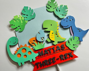 Dinosaur Cake Topper, Dinosaur Cake Decor, Girl Dinosaur Birthday