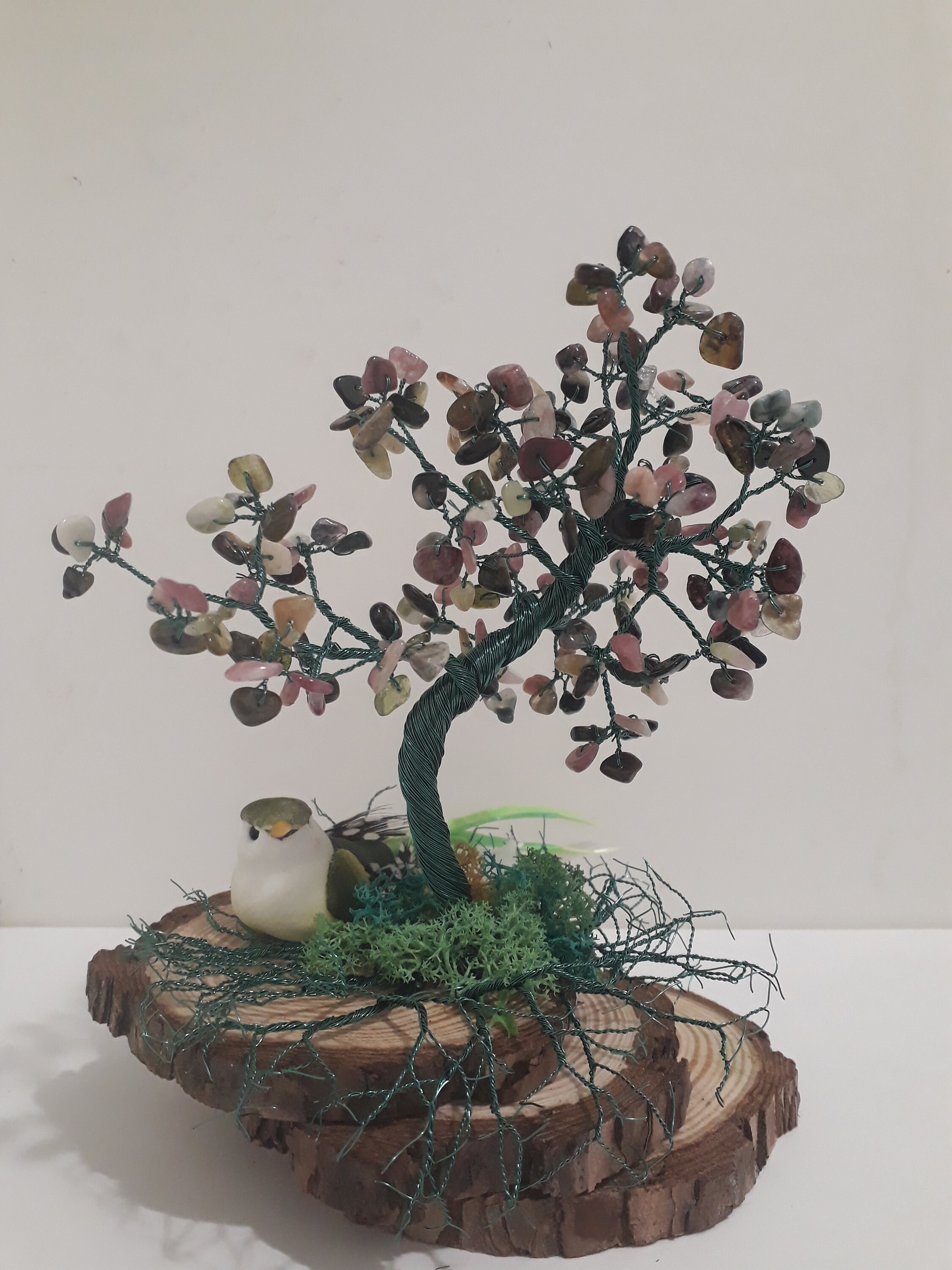 Arbre Lithothérapie Tourmaline Melon d'eau