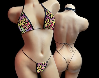 Colorful Exotic Cheetah Animal Print Bikini #20 Exotic Dancewear Swimwear