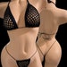 Net Thong Elastic String Bikini Set (various colors available) 