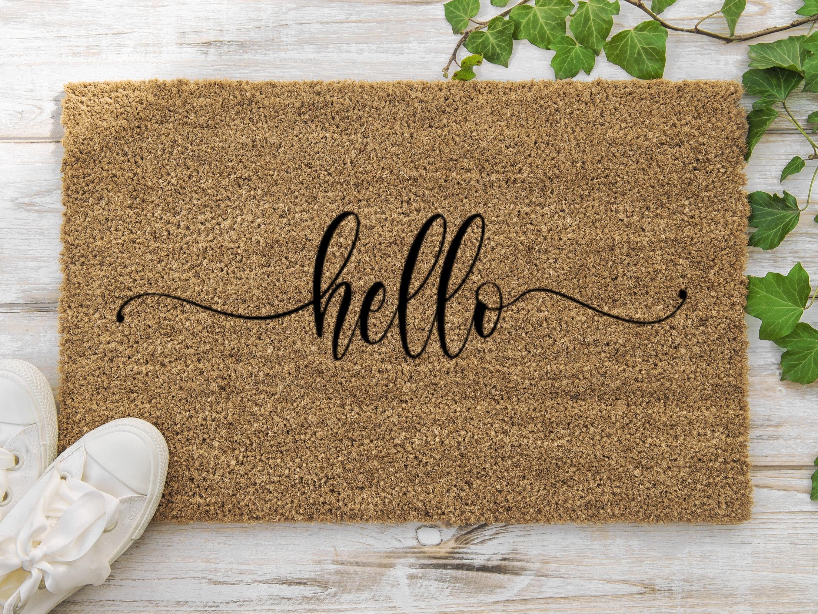 Hello Hand Lettered Cursive Font SVG Hello Svg Hello Sign Png Doorsign ...