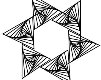 Papel para colorear en espiral triangular