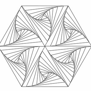 Geometric spiral coloring paper #1