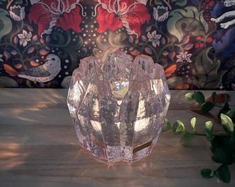Crystalglass lantern "Grotta" (cave) Lindshammar Sweden / handmade