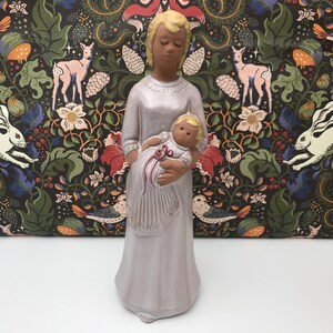 Jie Gantofta Sweden ceramic figurine mother and child / vintage