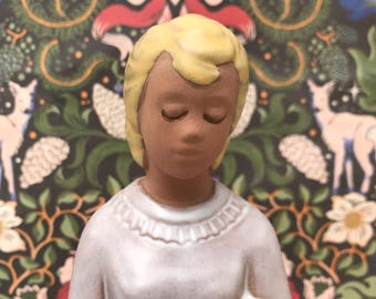 Jie Gantofta スウェーデン製 陶器の置物 母と子 / ヴィンテージ