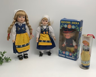 Dolls with Sweden costume