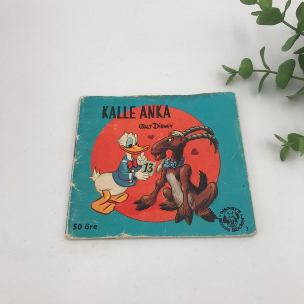 Donald Duck, old little book, Swedish text, Kalle Anka