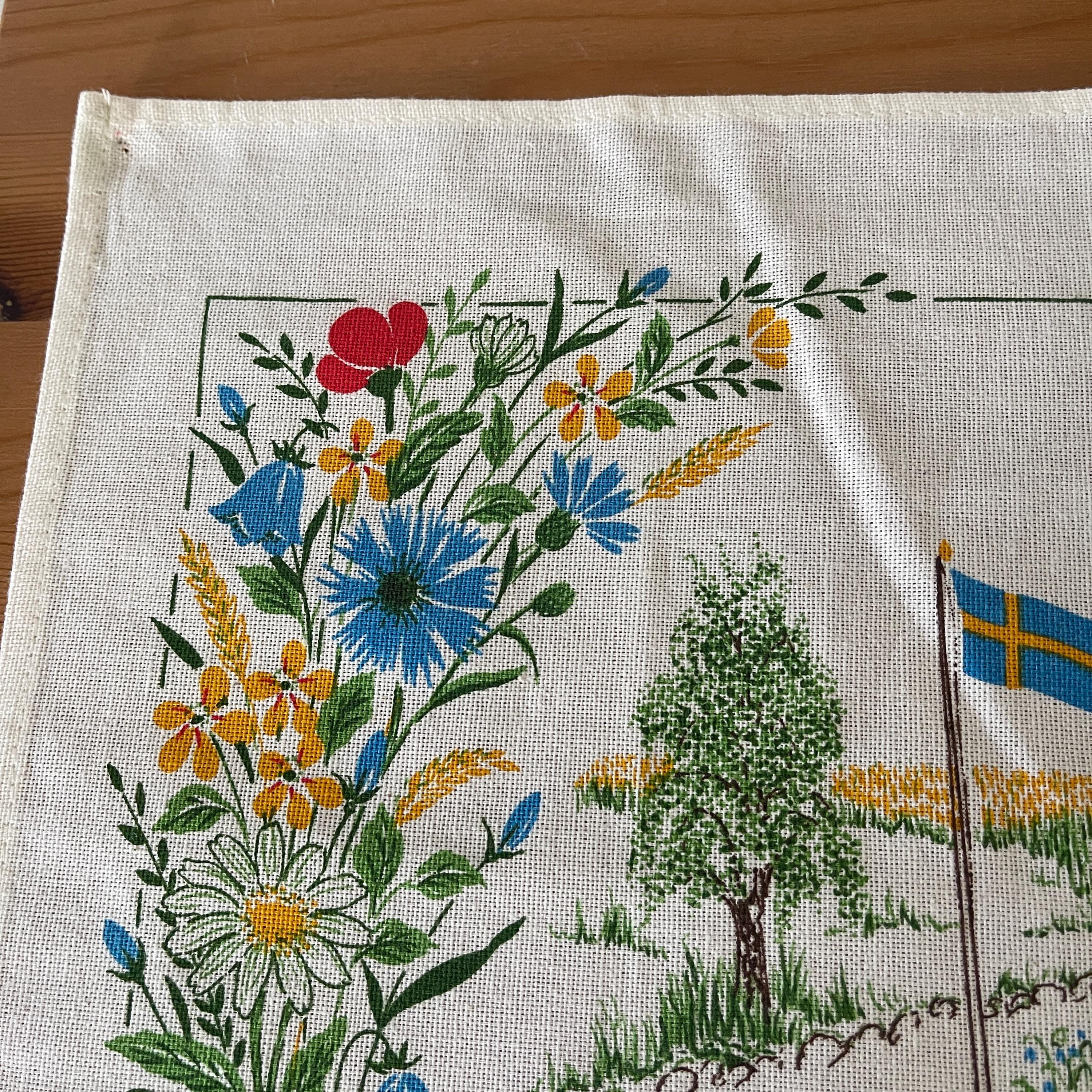 Swedish Wall Hanging With Embroidered Text / Vintage - Etsy