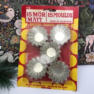 Old metal cake molds / baking molds / vintage / Sweden / unopened packaging