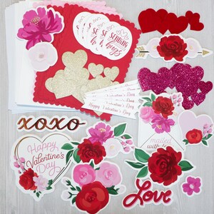 DIY Valentine Card Kit | DIY Valentine Craft Kit | Valentine Party Craft Kit | DIY Valentine&#39;s Day Party Card Kit | VCK6