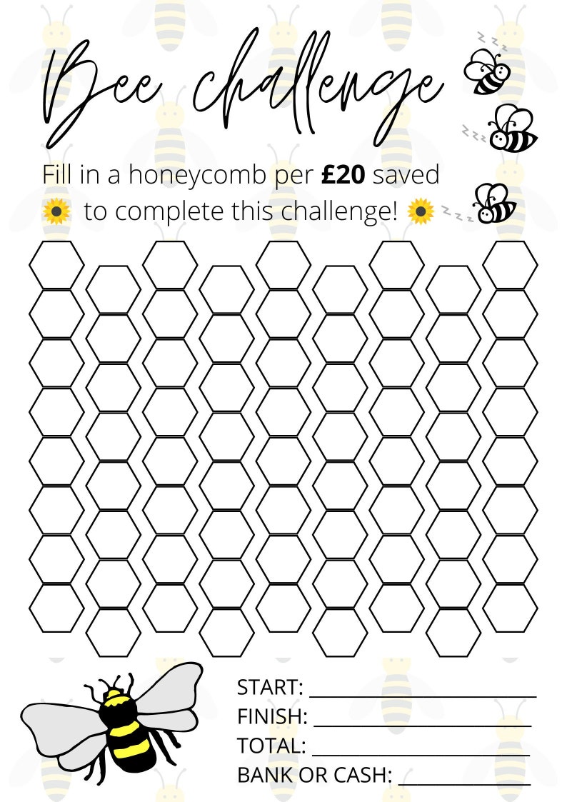 DIGITAL Saving Challenge Printable Cash Stuffing Etsy