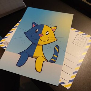 Ucraina Cat Postcard