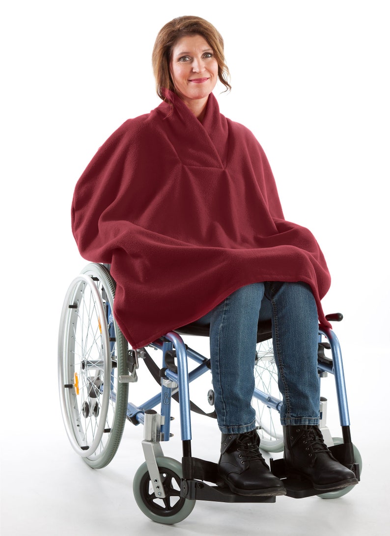 Fleece Wheelchair Poncho Wheelchair Cape Etsy