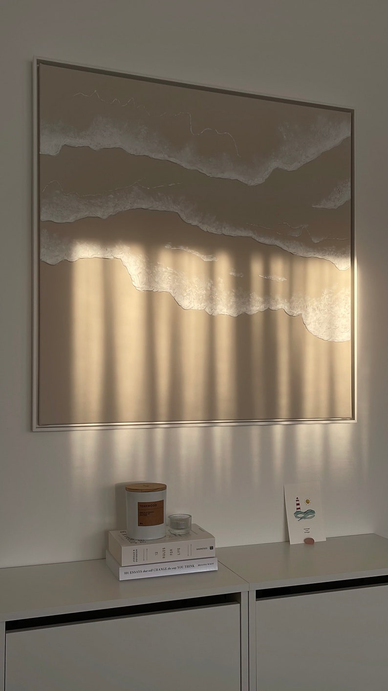 Handgemaltes Ölgemälde Meer Landschaft | 60x90cm | Leinwand | Blau