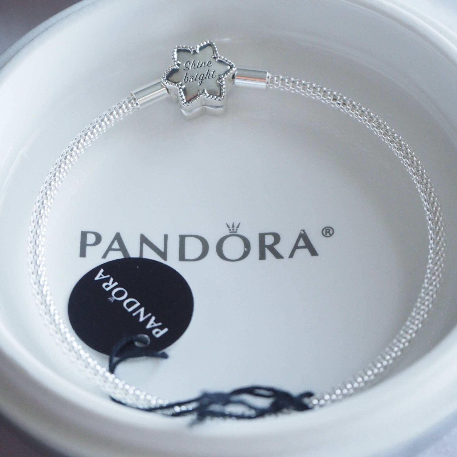 Pandora Bright Snowflake Mesh Bracelet 