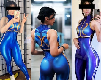 Sexy Chun Li Costume Woman Street Fighter Costume Ninja Cosplay Costume