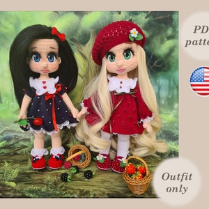 Berries (outfit) - Amigurumi PDF Pattern (Knit+Crochet)