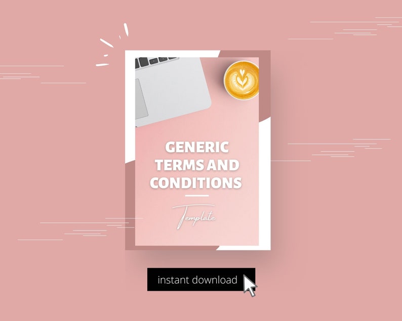 Generic Terms and Conditions Template Done for You Template Etsy