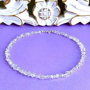 Herkimer diamant (bergskristall) lyxig finish i absolut klar kvalitet: 8-9 mm x 6 mm rent som ett halsband bild 4