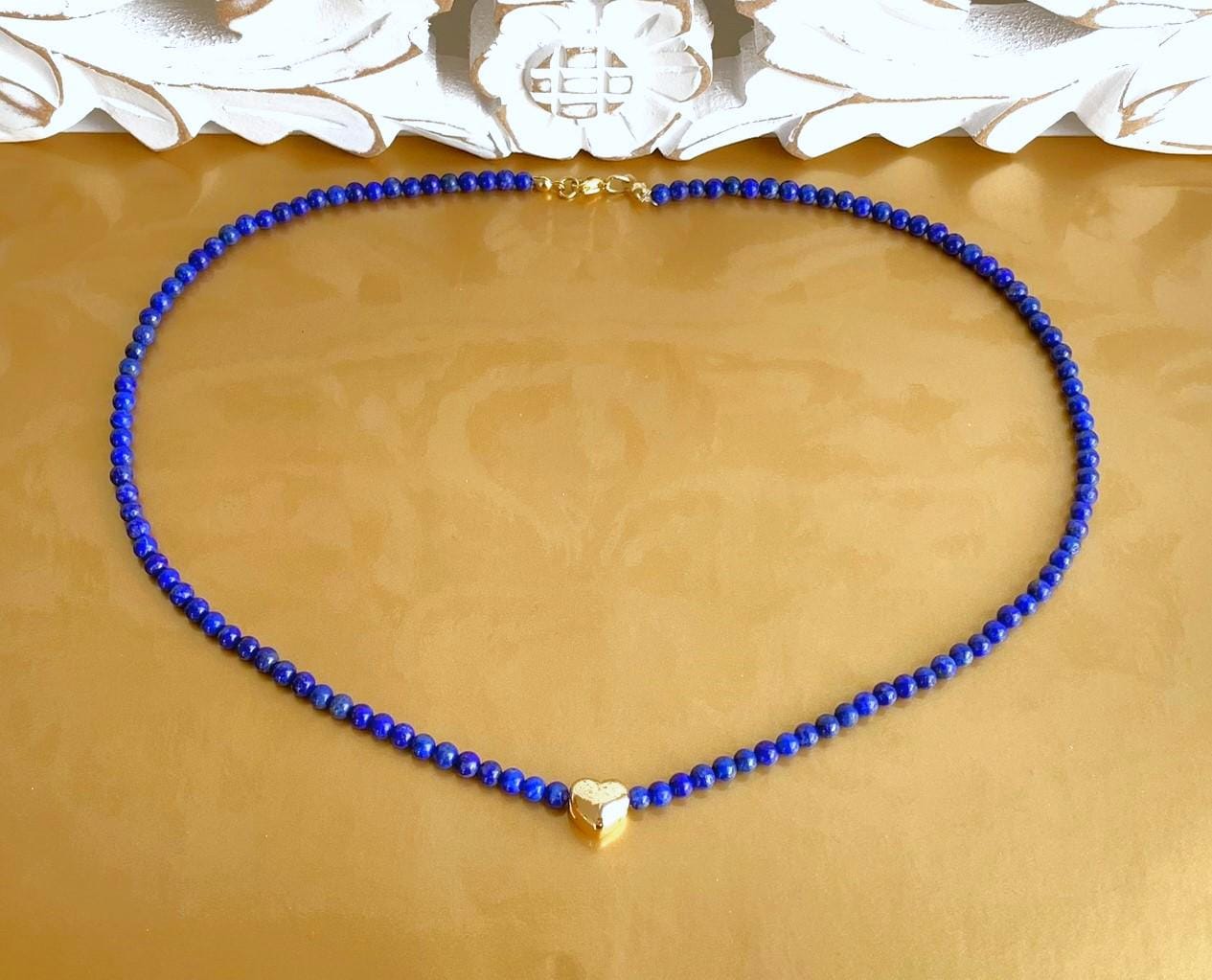 435.00 CTS 100% Natürliche Lapislazuli Runde Perlen Halskette 8 Mm