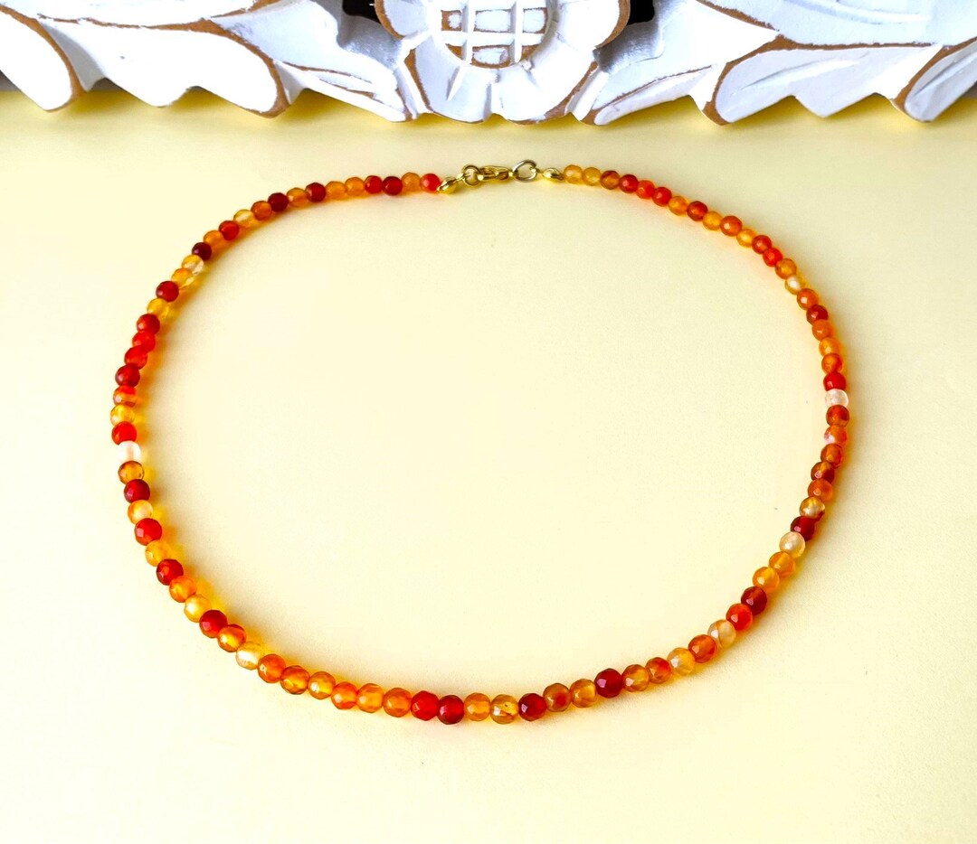 Carnelian 4 Mm With Facets - a Fire of Warm Colors :-) - Etsy Australia