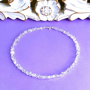 Herkimer diamant (bergskristall) lyxig finish i absolut klar kvalitet: 8-9 mm x 6 mm rent som ett halsband bild 10