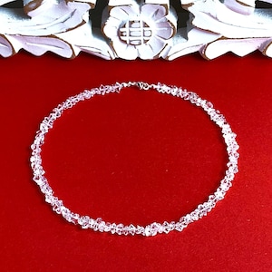 Herkimer diamant (bergskristall) lyxig finish i absolut klar kvalitet: 8-9 mm x 6 mm rent som ett halsband bild 9