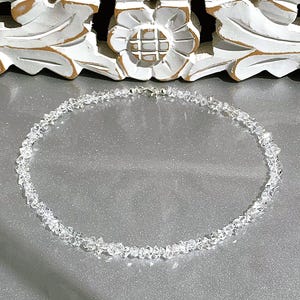 Herkimer diamant (bergskristall) lyxig finish i absolut klar kvalitet: 8-9 mm x 6 mm rent som ett halsband bild 6