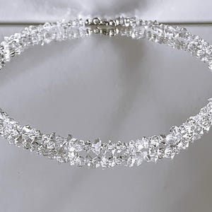 Herkimer diamant (bergskristall) lyxig finish i absolut klar kvalitet: 8-9 mm x 6 mm rent som ett halsband bild 2
