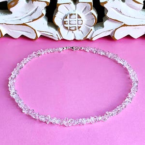 Herkimer diamant (bergskristall) lyxig finish i absolut klar kvalitet: 8-9 mm x 6 mm rent som ett halsband bild 8