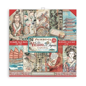 Stamperia-Sir Vagabond au Japon - Bloc-notes 12 × 12