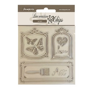 NEW Stamperia Decorative chips cm 14x14 - Sunflower Art frames