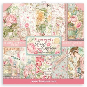 Stamperia - Rose Parfum - Bloc de 12 x 12 blocs de papier