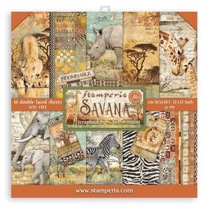 Stamperia-Savanna-12×12Paper Pad