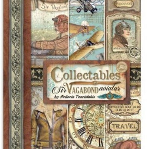 Stamperia Collectables 10 feuilles 15x30,5 (6”x12”) - Sir Vagabond Aviator