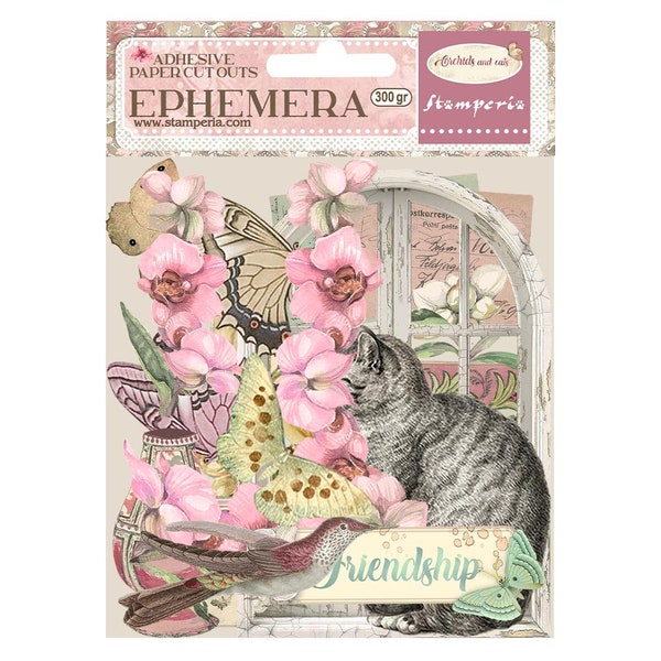Stamperia Ephemera - Orchids and Cats