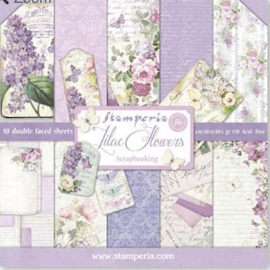 Stamperia-Lilas 12 × 12 blocs de papier
