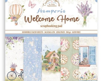 New Stamperia-Create Happiness Welcome Home-12×12Paper Pad